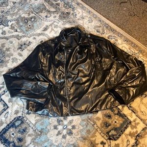 SHEIN curve faux leather jacket